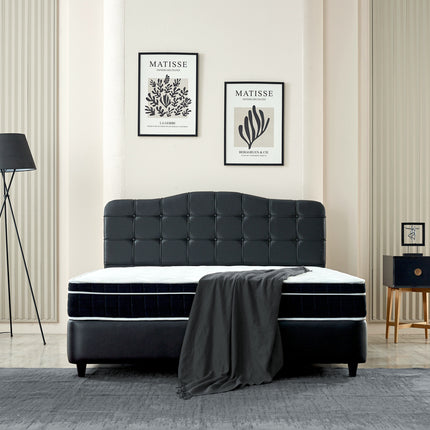 Opbergboxspring Marrakech Kunstleer Zwart 160x200