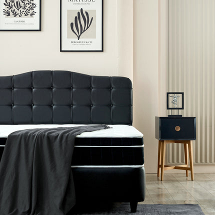 Opbergboxspring Marrakech Kunstleer Zwart 160x200