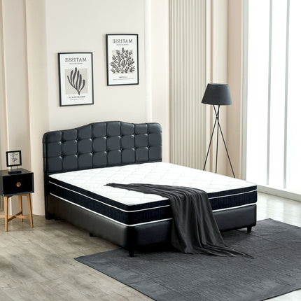 Opbergboxspring Marrakech Kunstleer Zwart 160x200