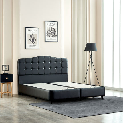 Opbergboxspring Marrakech Kunstleer Zwart 160x200