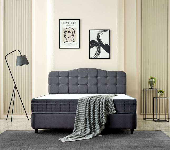 Opbergboxspring Marrakech Velvet Antraciet 160x200