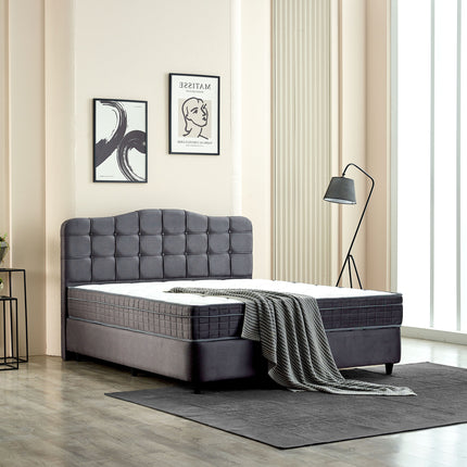 Opbergboxspring Marrakech Velvet Antraciet 160x200