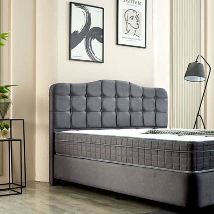 Opbergboxspring Marrakech Velvet Antraciet 160x200