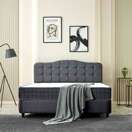 Opbergboxspring Marrakech Velvet Antraciet 180x200