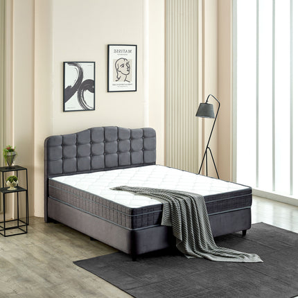 Opbergboxspring Marrakech Velvet Antraciet 180x200