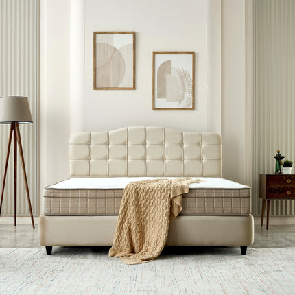 Opbergboxspring Marrakech Velvet Beige 160x200