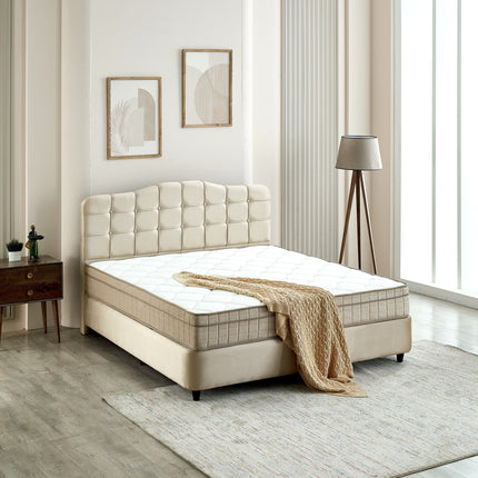 Opbergboxspring Marrakech Velvet Beige 160x200