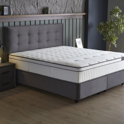 Opbergboxspring Modebedd Antraciet 140x200