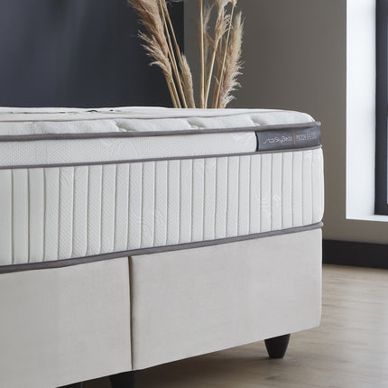 Opbergboxspring Modebedd Beige 140x200