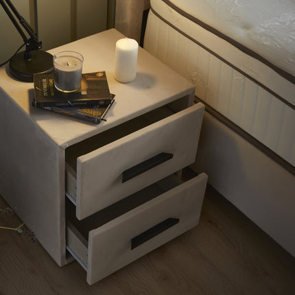 Opbergboxspring Modebedd Beige 140x200