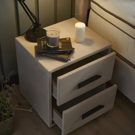 Opbergboxspring Modebedd Beige 90x200 - Eenpersoons