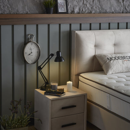 Opbergboxspring Modebedd Beige 90x200 - Eenpersoons