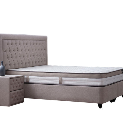 Opbergboxspring Oxybedd Beige 140x200