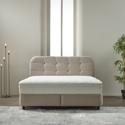 Opbergboxspring Rondo Velvet Beige 140x200