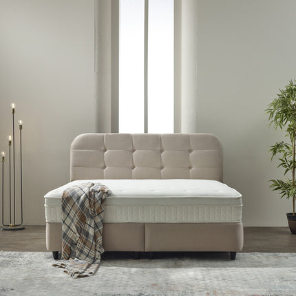 Opbergboxspring Rondo Velvet Beige 140x200