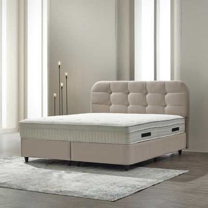 Opbergboxspring Rondo Velvet Beige 140x200
