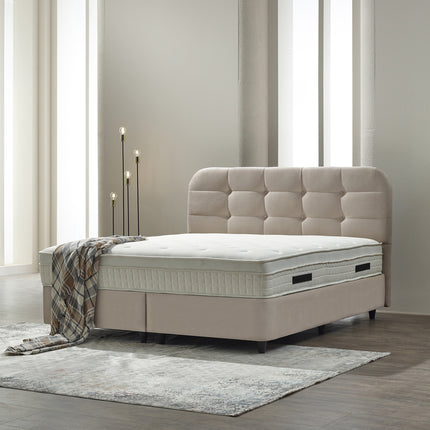 Opbergboxspring Rondo Velvet Beige 140x200