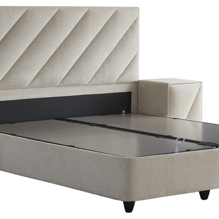 Opbergboxspring Shinebedd Beige 160x200