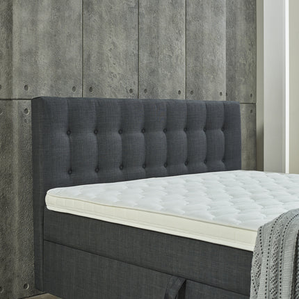 Opbergboxspring Shurgard Antraciet 180x200 - Met voetbord
