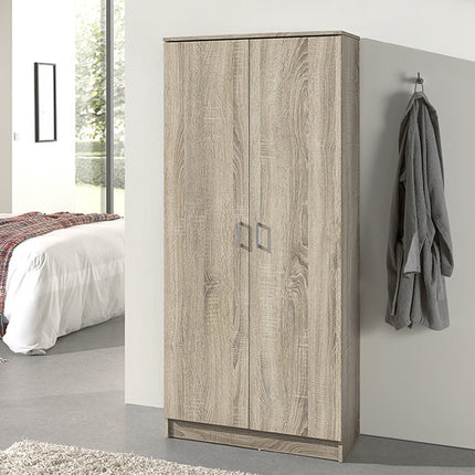 Opbergkast 'Ray' 2 deuren en 4 legplanken Sonoma (1c)