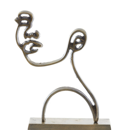 Ornament op voet Face - Antiek Brons - 28x8x38cm