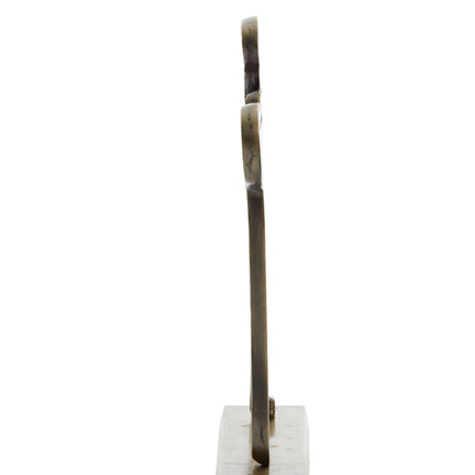 Ornament op voet Face - Antiek Brons - 28x8x38cm