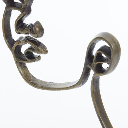 Ornament op voet Face - Antiek Brons - 28x8x38cm