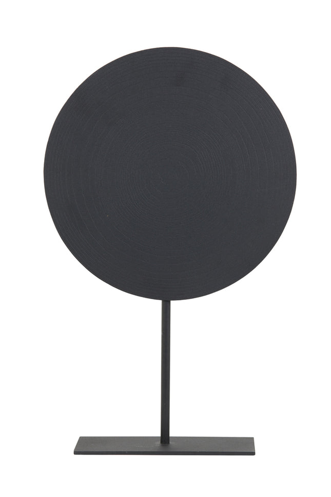Ornament Op Voet Lasim - Mat Lood Spiraal - 35x10x56 cm