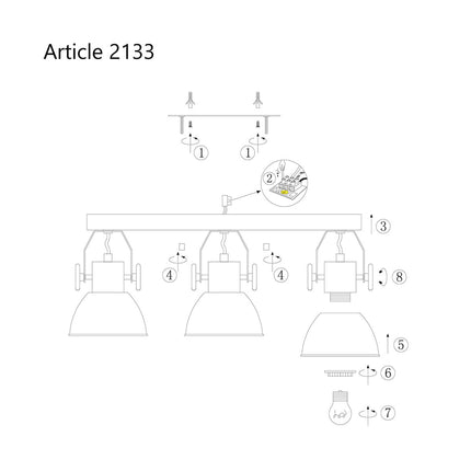 Plafondlamp Gearwood 2133GR Grijs