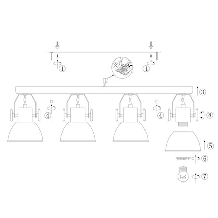 Plafondlamp Gearwood 2729W Wit