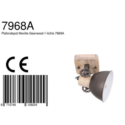 Plafondlamp Gearwood 7968A Antraciet