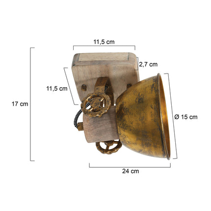 Plafondlamp Gearwood 7968BR Brons