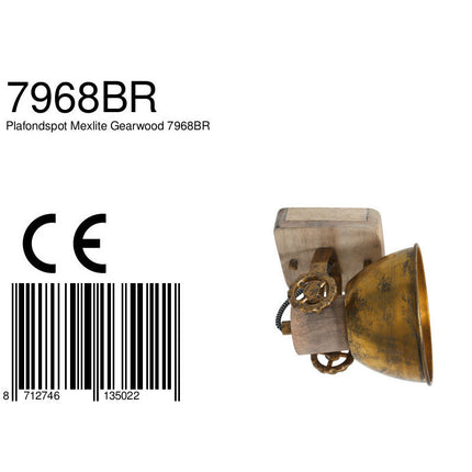 Plafondlamp Gearwood 7968BR Brons