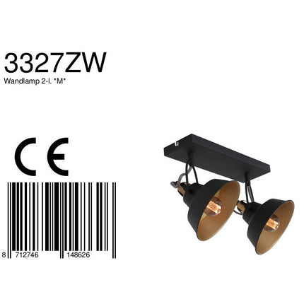 Plafondlamp Nové 3327ZW Zwart