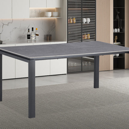 Eettafel 180 cm Rechthoekig Steen Grijs (3c)