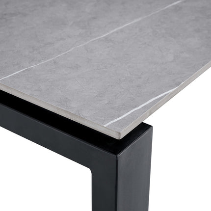 Eettafel 180 cm Rechthoekig Steen Grijs (3c)