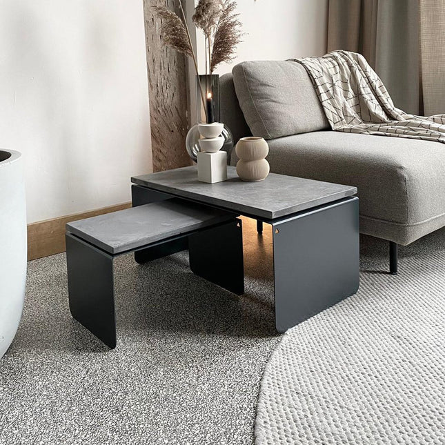 Pyramid - Coffee Table Set - Concrete Top