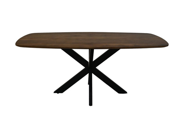 HSM Collection-Danish Dining Table-220x110x76-Natural/Black-Mango/Metal