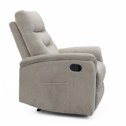 Relax 'Breda' manueel verstelbaar Stof Taupe (1c)