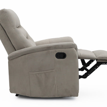 Relax 'Breda' manueel verstelbaar Stof Taupe (1c)