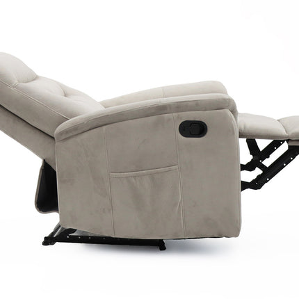 Relax 'Breda' manueel verstelbaar Stof Taupe (1c)