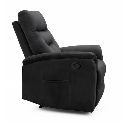 Relax 'Breda' manueel verstelbaar Stof Zwart (1c)