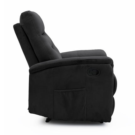 Relax 'Breda' manueel verstelbaar Stof Zwart (1c)
