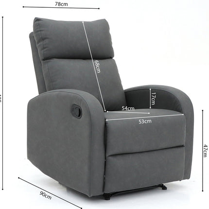 Relax 'France' manueel verstelbaar PU Zwart (1c)