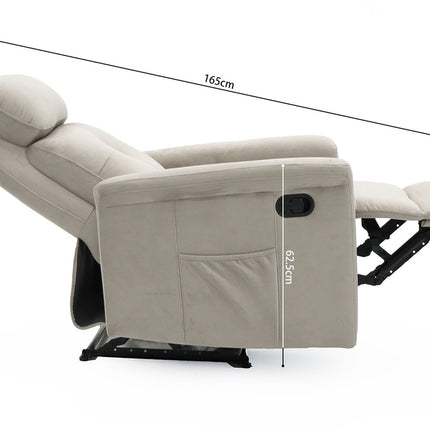 Relax 'Wuhan' manueel verstelbaar Stof Taupe (1c)
