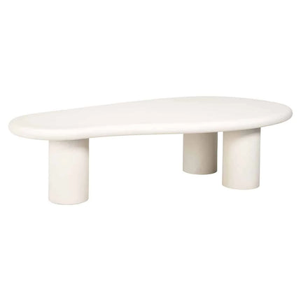 Organic Salontafel – Eco plaster afwerking Ovaal in Wit
