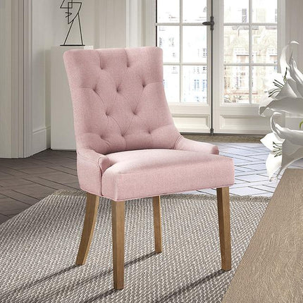 SALE - Eetkamerstoel  Stof Roze (2 per doos)