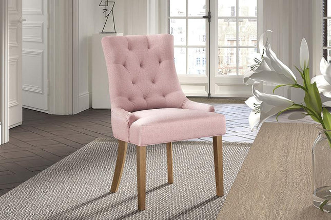SALE - Eetkamerstoel  Stof Roze (2 per doos)