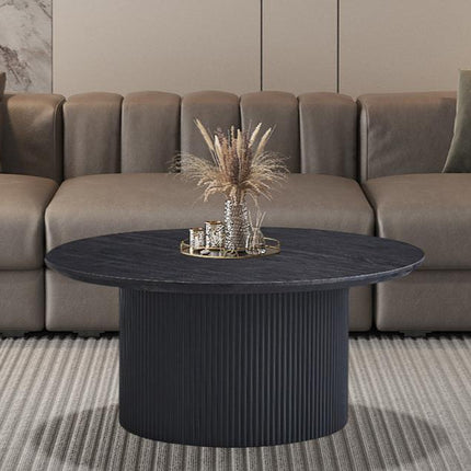 Salontafel  80 cm Rond Decor Donkerbruin