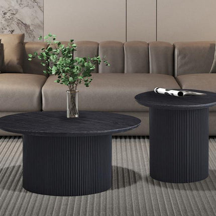 Salontafel  80 cm Rond Decor Donkerbruin